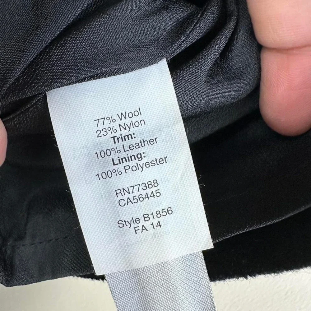 Madewell Wool‎ Leather Blend Boho Mini Skirt size 2